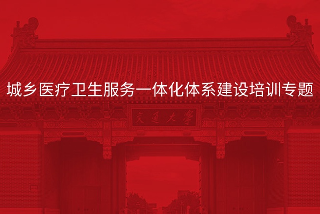 南京大学城乡医疗卫生服务一体化体系建设培训专题